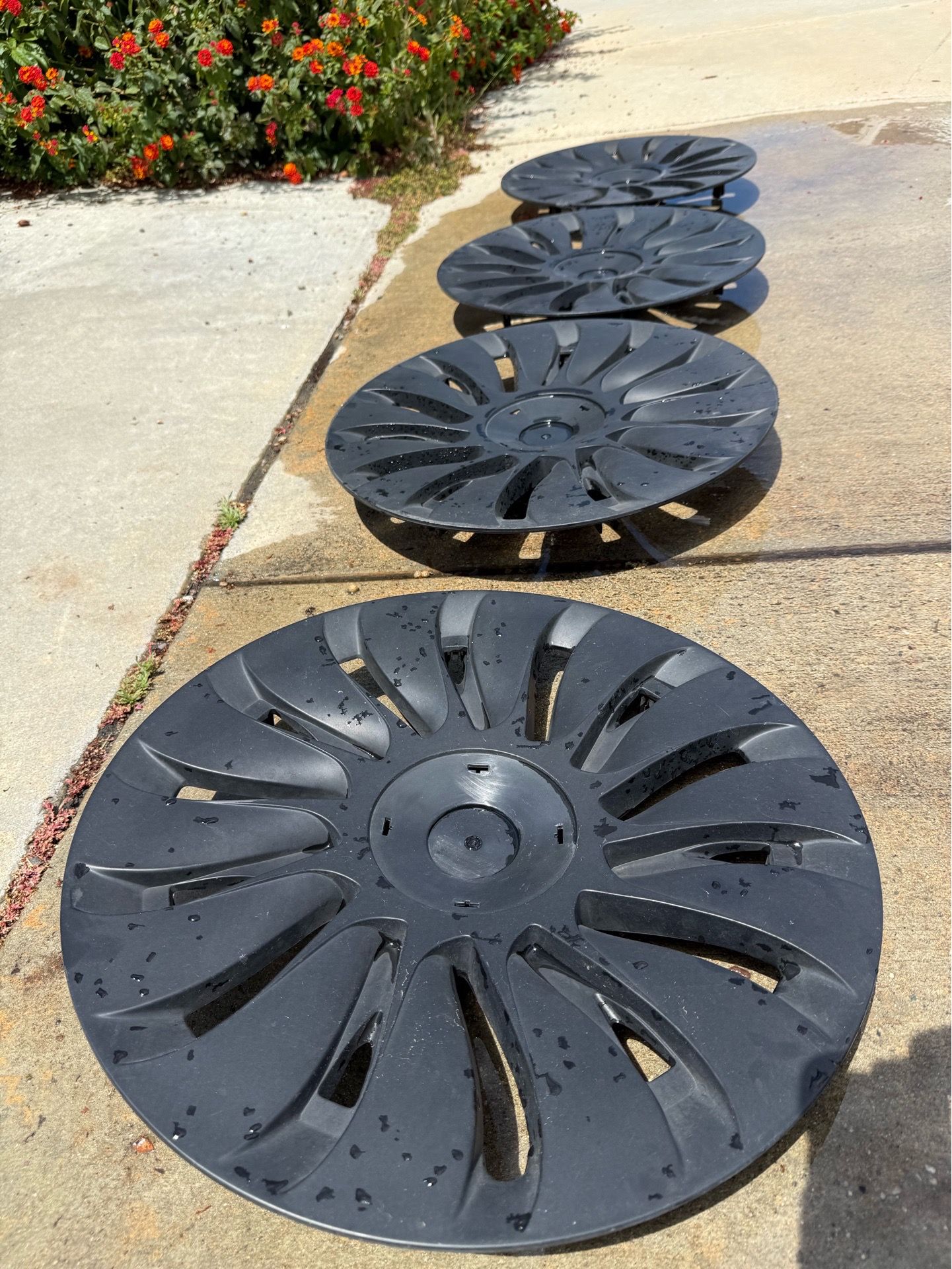 Tesla plastic wheel covers