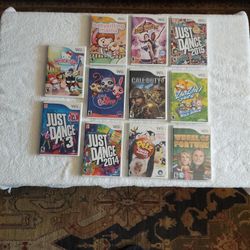 Assorted wii games  8  Dollars  Each 