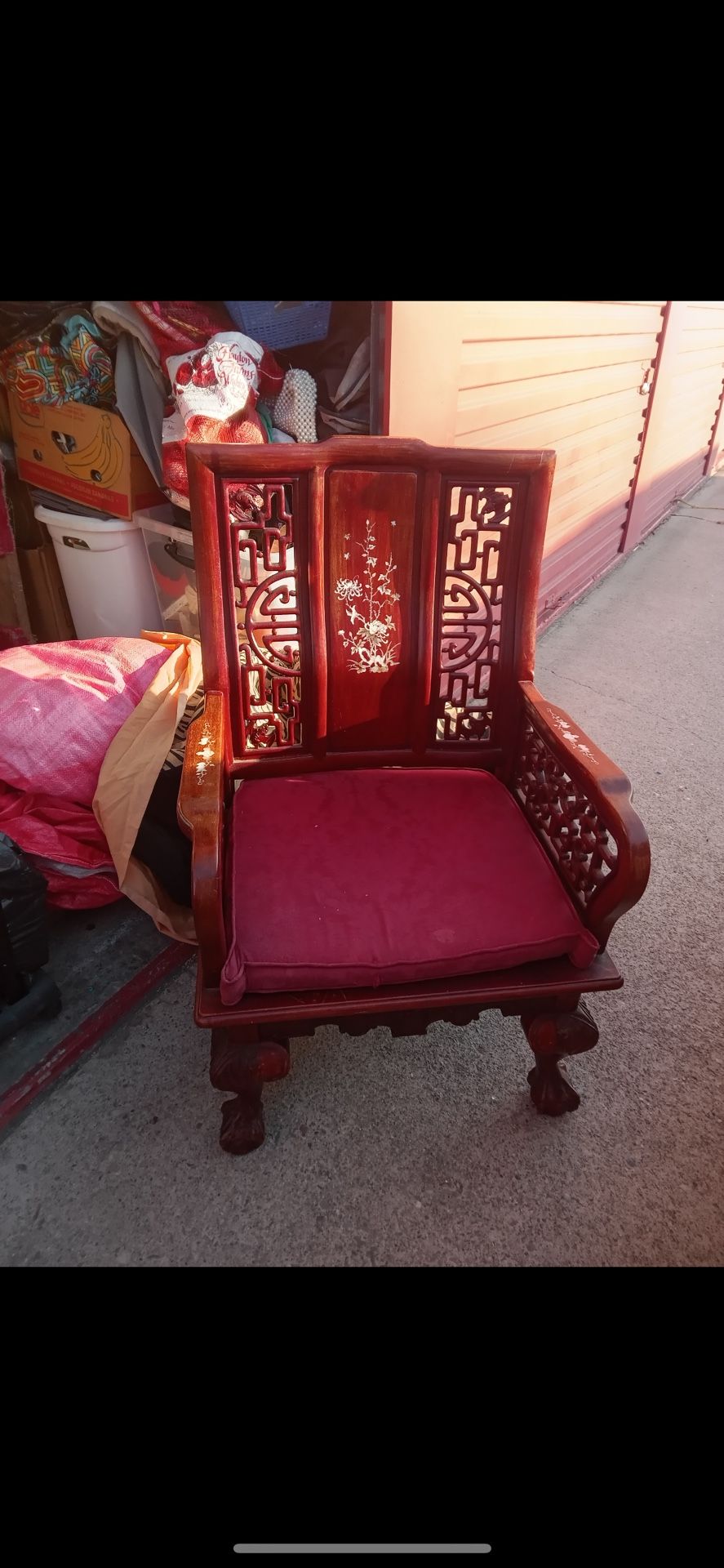 Antique Rose Wood Chair