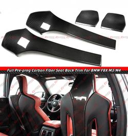 15-20 BMW F80 M3 F82 M4  Carbon Fiber Seat Back Covers