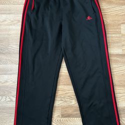 Men’s Adidas Black And Red Track Pants 