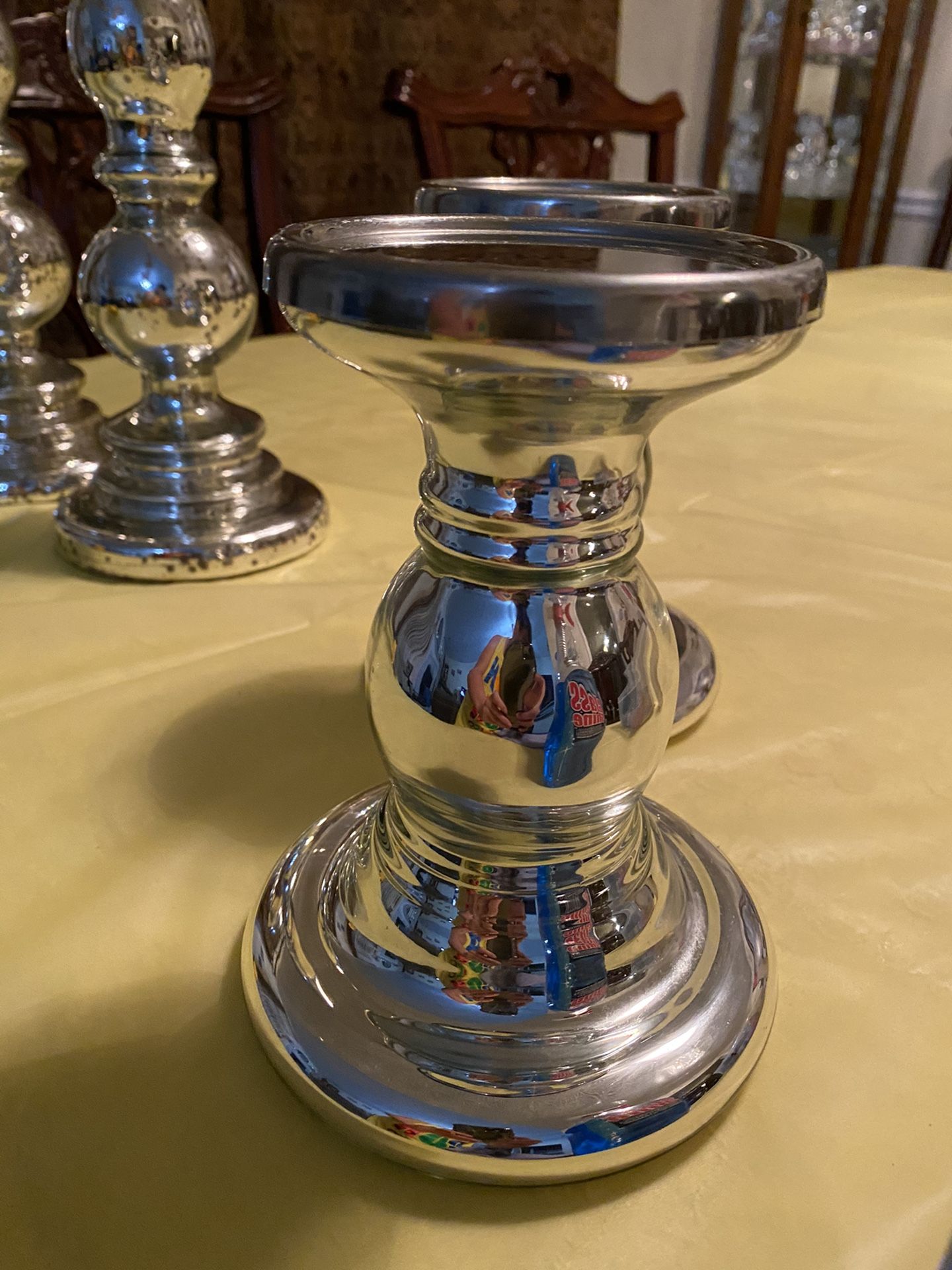 Sets Of Two Candle Holder Mercury