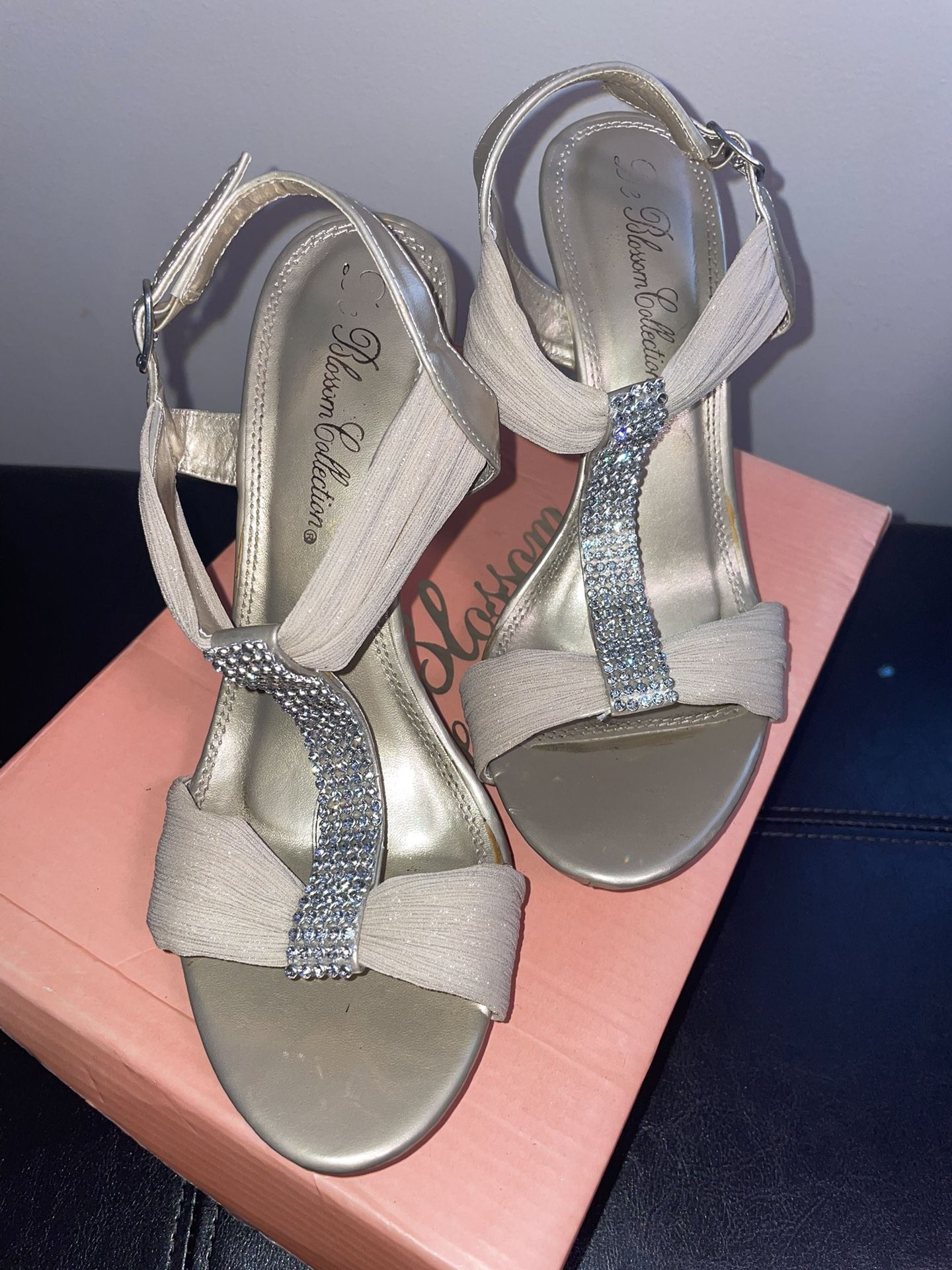 crystal t-strap high heel sandals