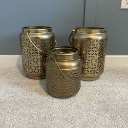3 Decorative Candle Holders 
