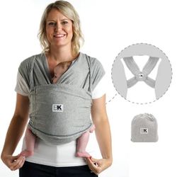 Baby K’Tan Baby Carrier Size S- Heather Grey