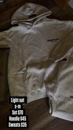 Essentials set , light oat , Size Small fits like Medium