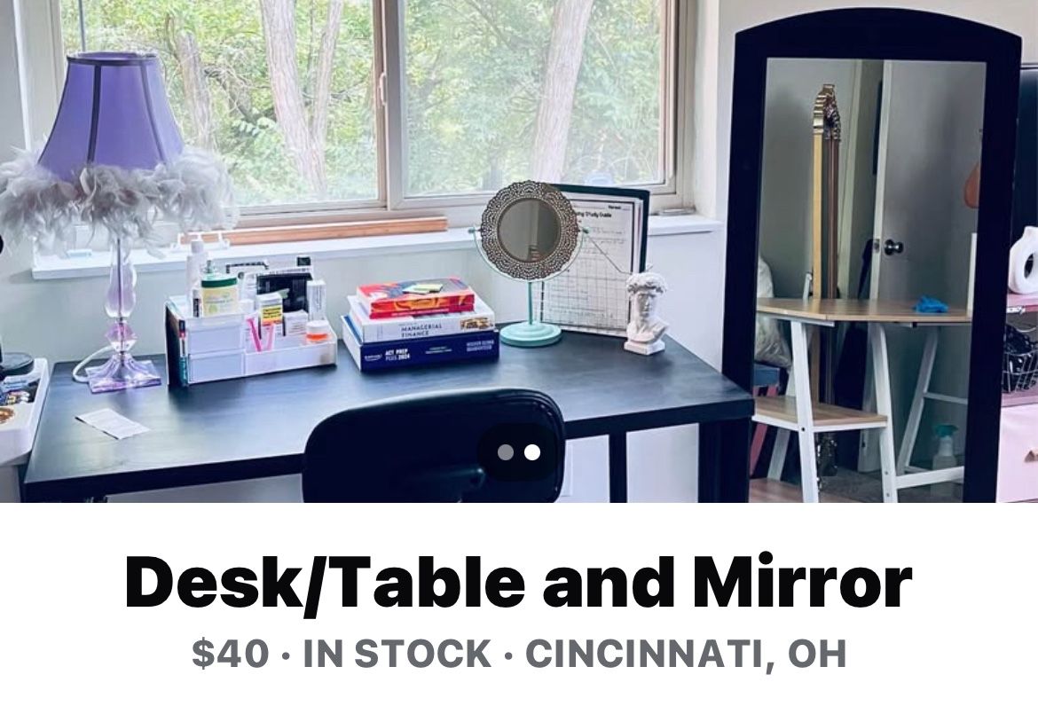 Desk And Mirror