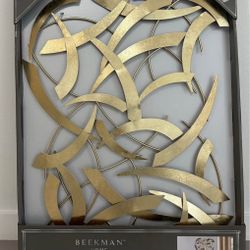 Beekman Home Metal Wall Décor – Gold Abstract Art
