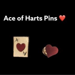 Ace Of Harts Pin Set