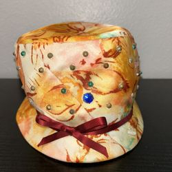 Vintage Andrea Fashions Ladies Hat Flowers Multi Color Size Small USA