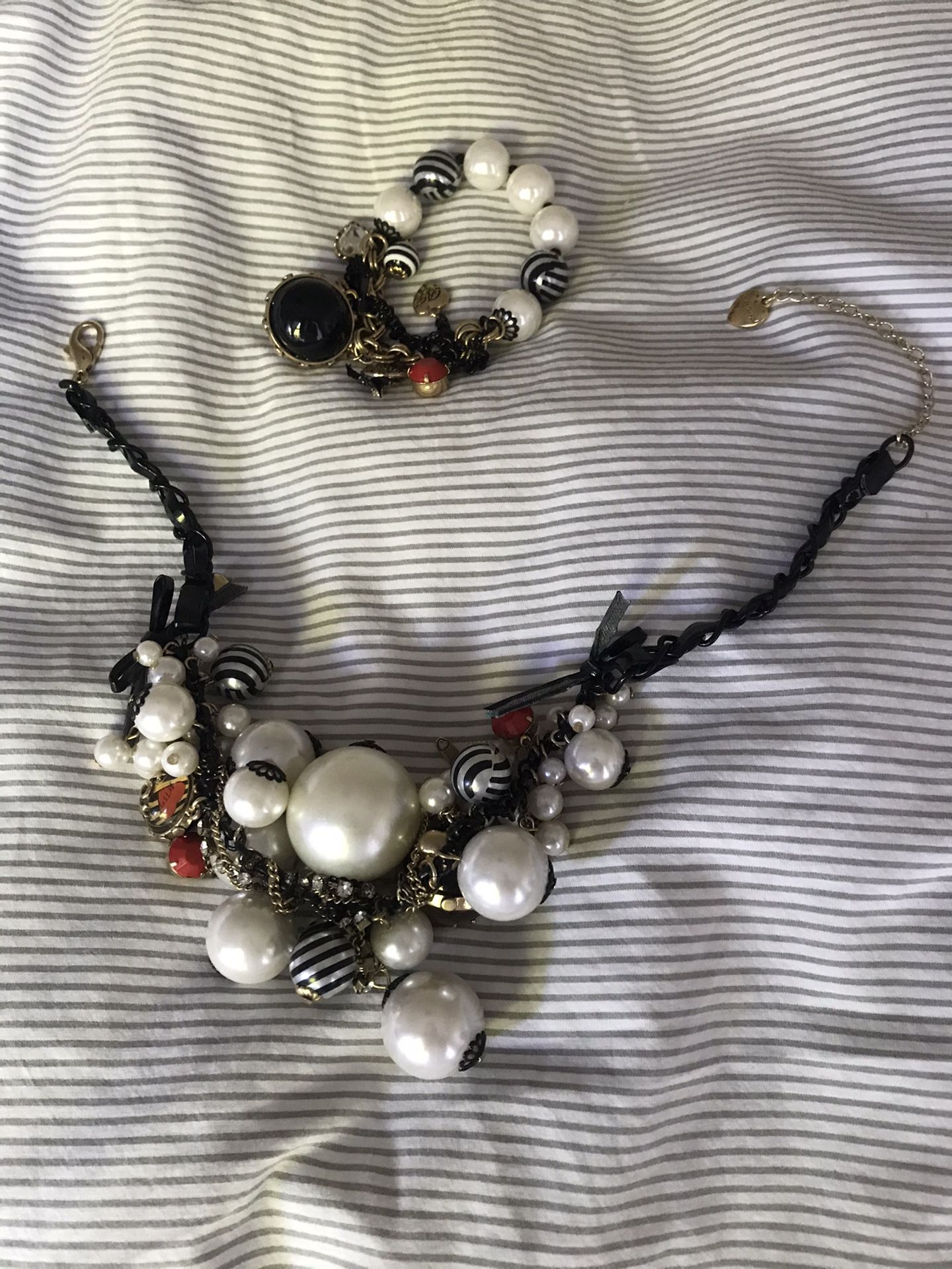 Betsey Johnson necklace and bracelet