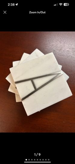 Set of 4 Letter "A" Marble-Style Drink Coasters – Heavy & Stylish