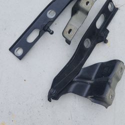 2009-2017 AUDI Q5 SQ5 FRONT LEFT & RIGHT HOOD HINGES PAIR (SILVER) OEM 6
