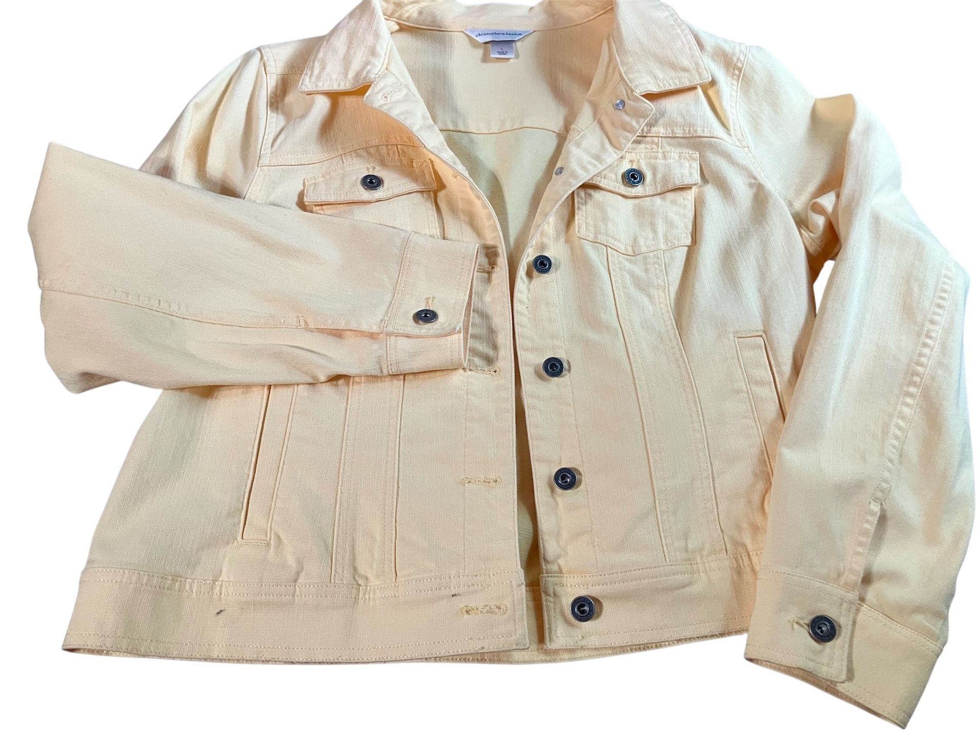 Christopher & Banks Yellow Jean Jacket