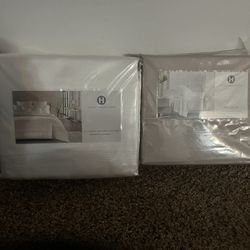 BUNDLE HOTEL COLLECTION FULL QUEEN SHEET SET / COMFORTER COVER SWT.   