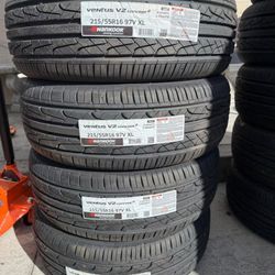 215/55R16 Set Of 4 Hankook Ventus V2 New Tires