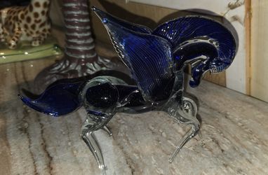 Vintage Blown Glass- Winged Horse
