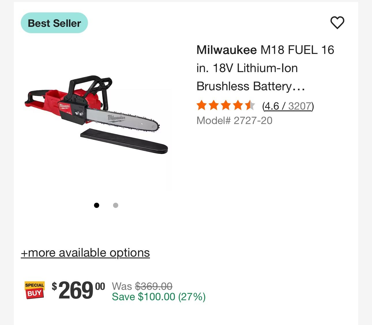 Milwaukee Chain Saw