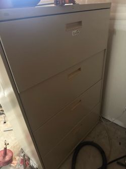Four drawer metal cabinet
