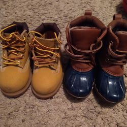 Timberland Boots and Rainbows/Duck Boots Size 5