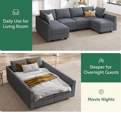 For Sale: Almost New Modular Sofa – Converts to Bed – $400