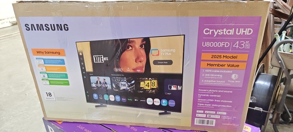 TV SAMSUNG 43" CRYSTAL U8000 SMART 4K