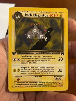 Dark Magneton 28/82 1st Edition Team Rocket Pokemon TCG WOTC 1999 MP vintage