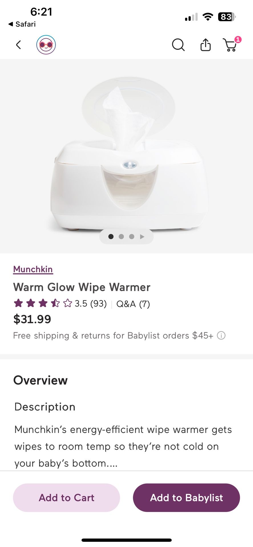 Munchkin Diaper Warm 