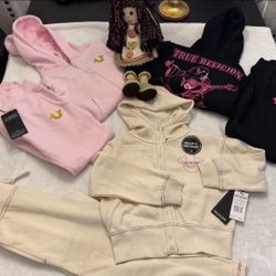 Kids Girls 5/6, 7/8, 10/12 True Religion Outfit Sets