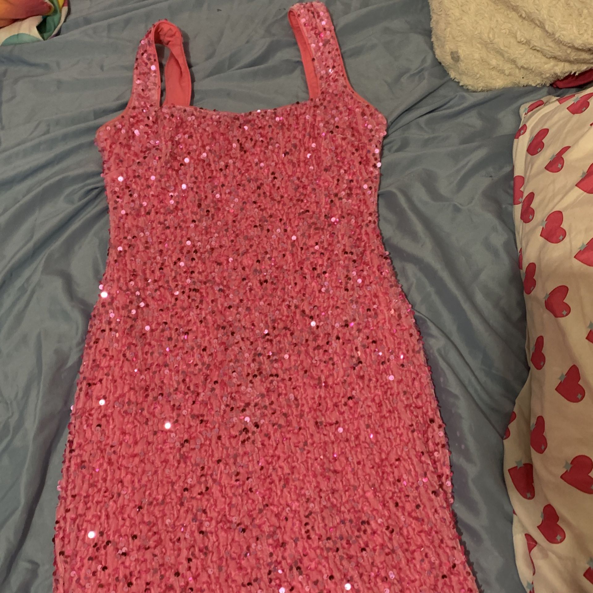 Pink Glitter Prom/homecoming Dress