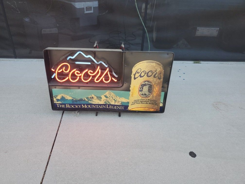 Old Coors Neon Sign
