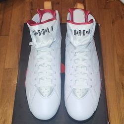 Air Jordan 7 Retro Cardinal White Black Red 2022 CU9307-106 SIZE 11
