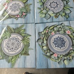 4 Piece Wall decorations