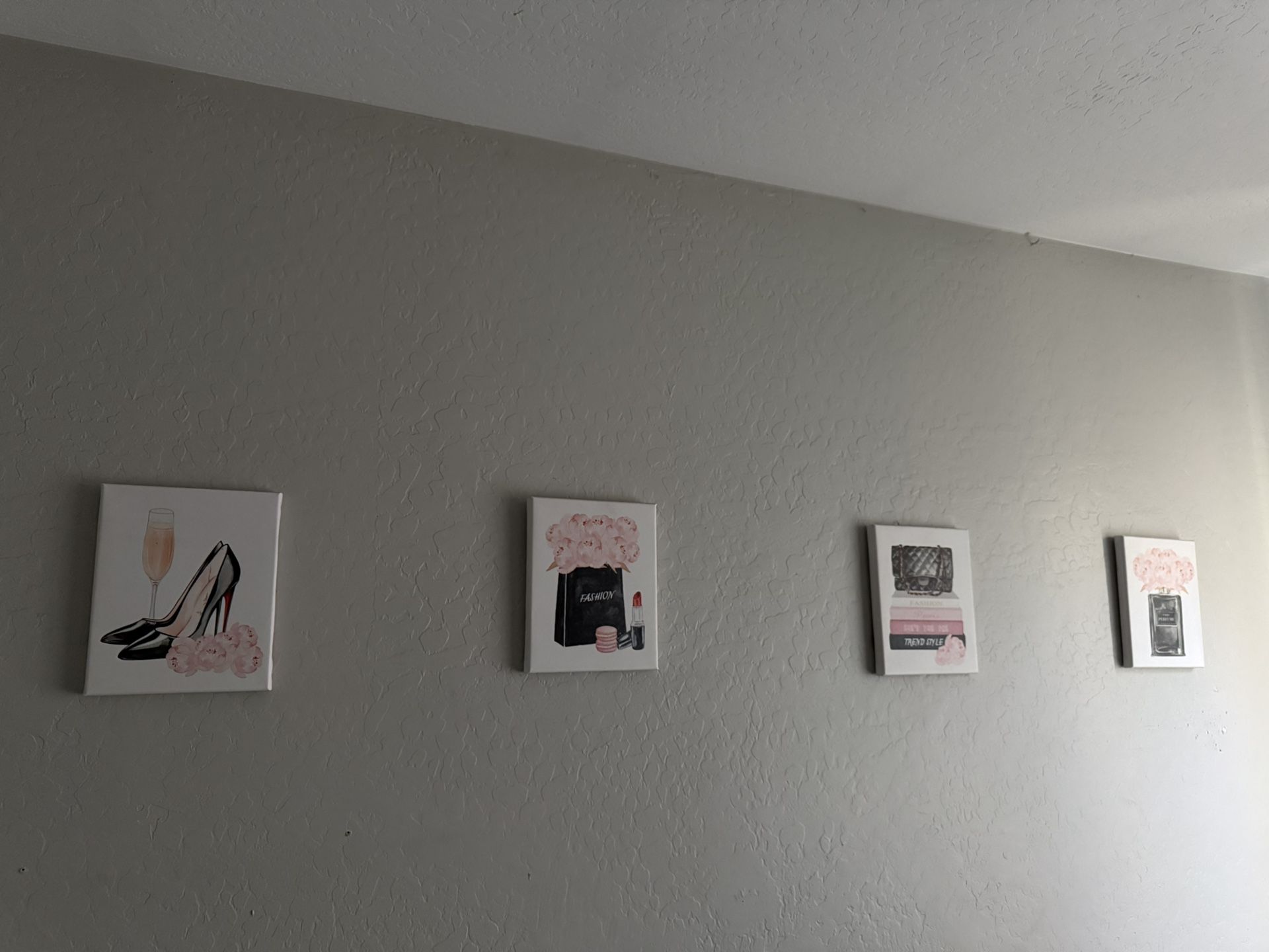 Pink/ Black White Canvas Frames