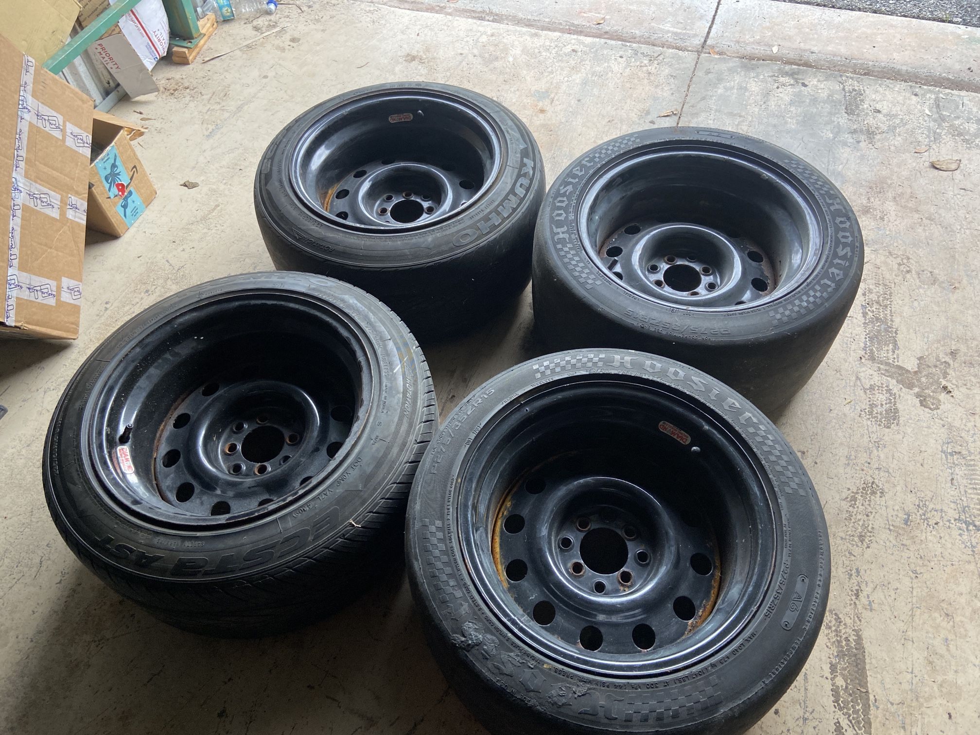 Diamond Raxing Steel Wheels 15x10 4x100 4x114