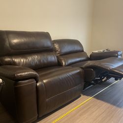 Chocolate Reclining Dual Power Sofa