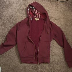 Burgundy Burberry Hoodie 