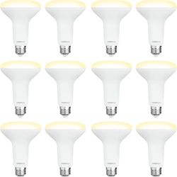 12 Pack BR30 LED Recessed Light Bulb, Dimmable Indoor Flood Light Bulbs CRI80 7W Equivalent 65W 2700K Soft White 650 Lumens, 15000 Lifetime Hours E26 