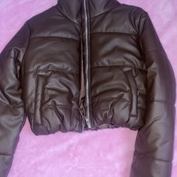 Leather Crop Jacket 