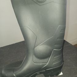 Dunlop Unisex Black Rain Boot Size 6 Men/Size 8 Womens