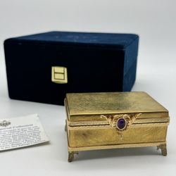 FABERGE LIMOGES IMPERIAL COLLECTION GOLDEN TRINKET JEWELRY BOX NEW 100% GENUINE