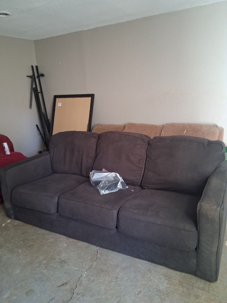 Long Black Sofa