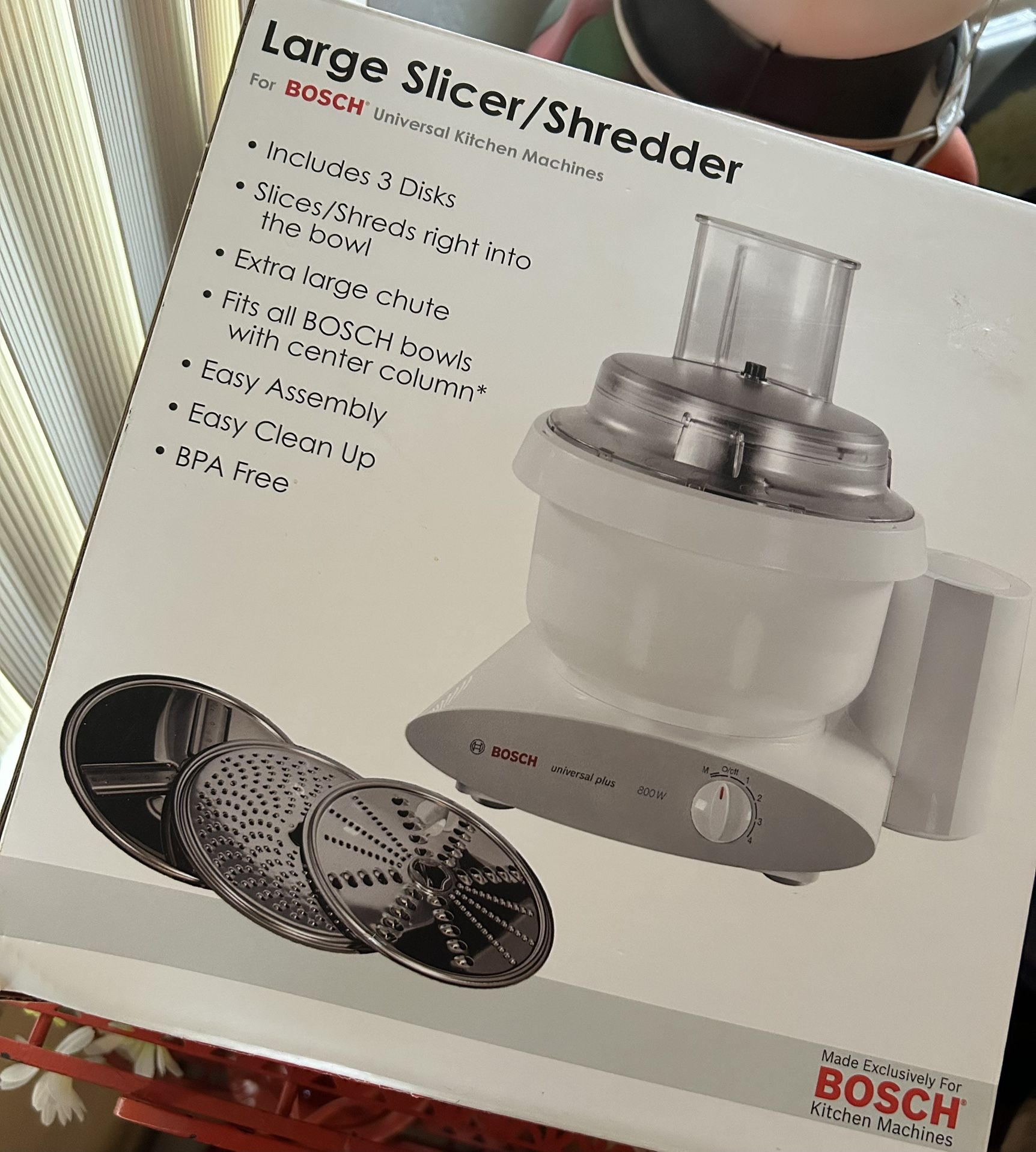 Bosch Mixer Slicer/Shredder Attachment