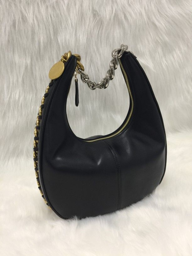 NWT Stella McCartney Frayme Small Zipped Shoulder Bag