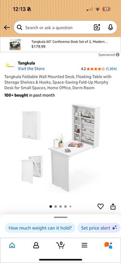 Foldable Desk Mounted to Wall