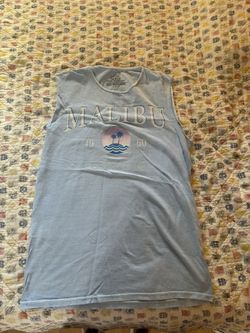 Malibu California Beach Graphic Muscle Tank #beachyvibes
