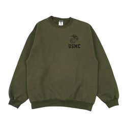 VINTAGE US MARINES SWEATSHIRT MEDIUM M CREWNECK PULLOVER USMC CORPS MILITARY 90s