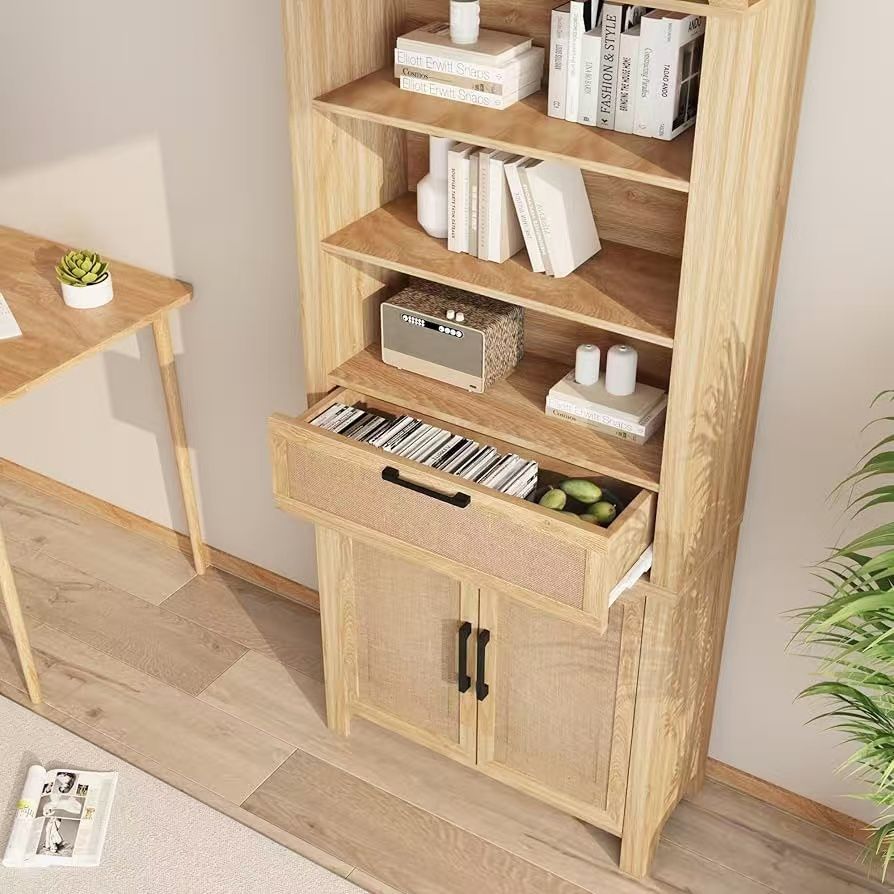 79-inch-high arched shelf with storage