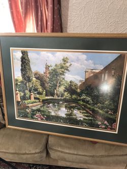 Wall decoration wood & plastic frame print.