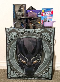 Black Panther Gift Basket Bag for Birthday, Easter, Christmas or Gift Giving